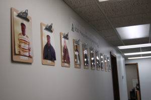 Wall of staff images