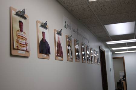Wall of staff images