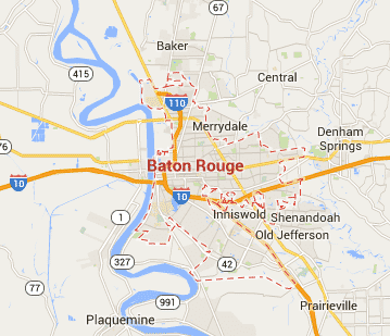 Baton-Rouge, LA map