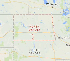 North Dakota map