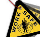 Work safe yellow triangle sign