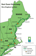 Map of east coast