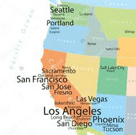 Map of west coast