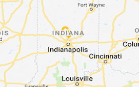 Central Indiana map