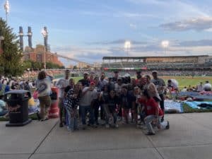 NCW team members pose for a picture as they enjoy a night out at an Indianapolis Indians baseball game this summer!