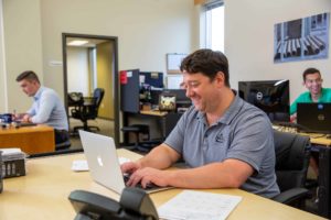 Man sitting at computer