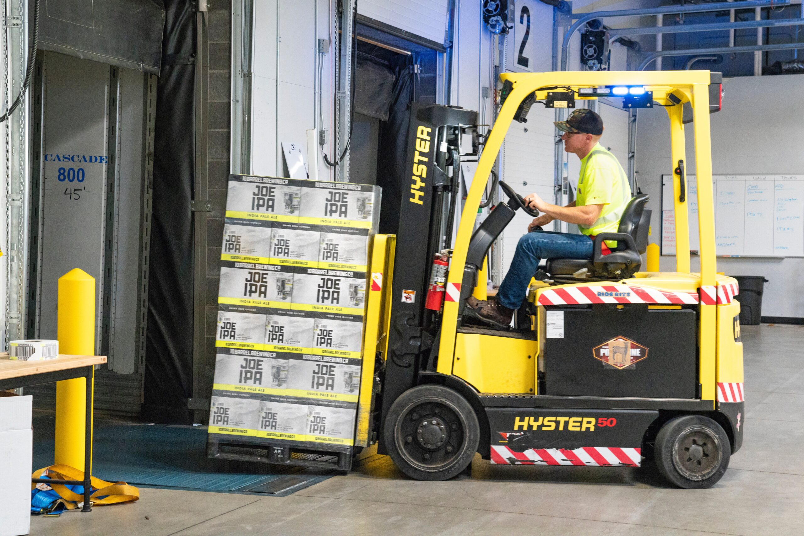 forklift operator working